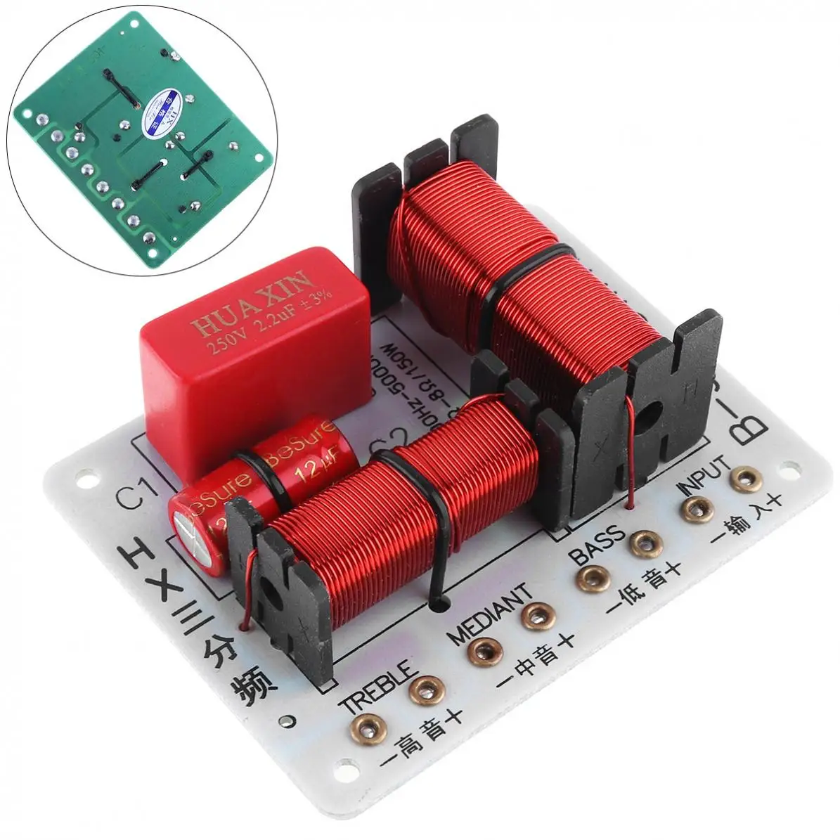 

150W Speaker 3 Way Audio Frequency Divider Loudspeaker 3 Unit Crossover Filters for Speakers