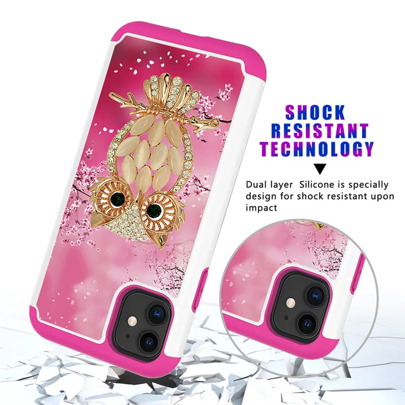 PC силиконовый чехол 2 в 1 ювелирный антидетонационный для iphone 6 7plus 8 X XSmax XR 11 pro max 5 |