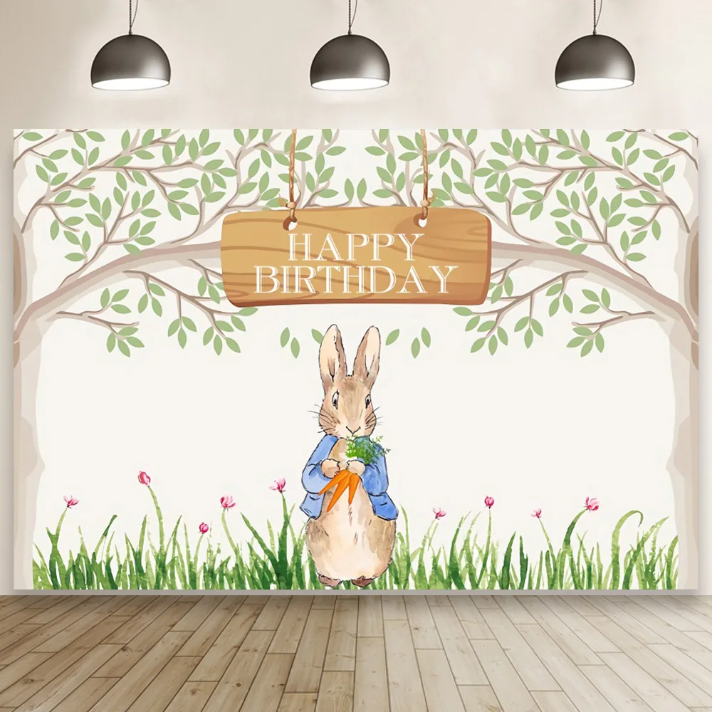 Кролик в синей одежде фон овощи Питер Дети день рождения фото Декор фотостудия