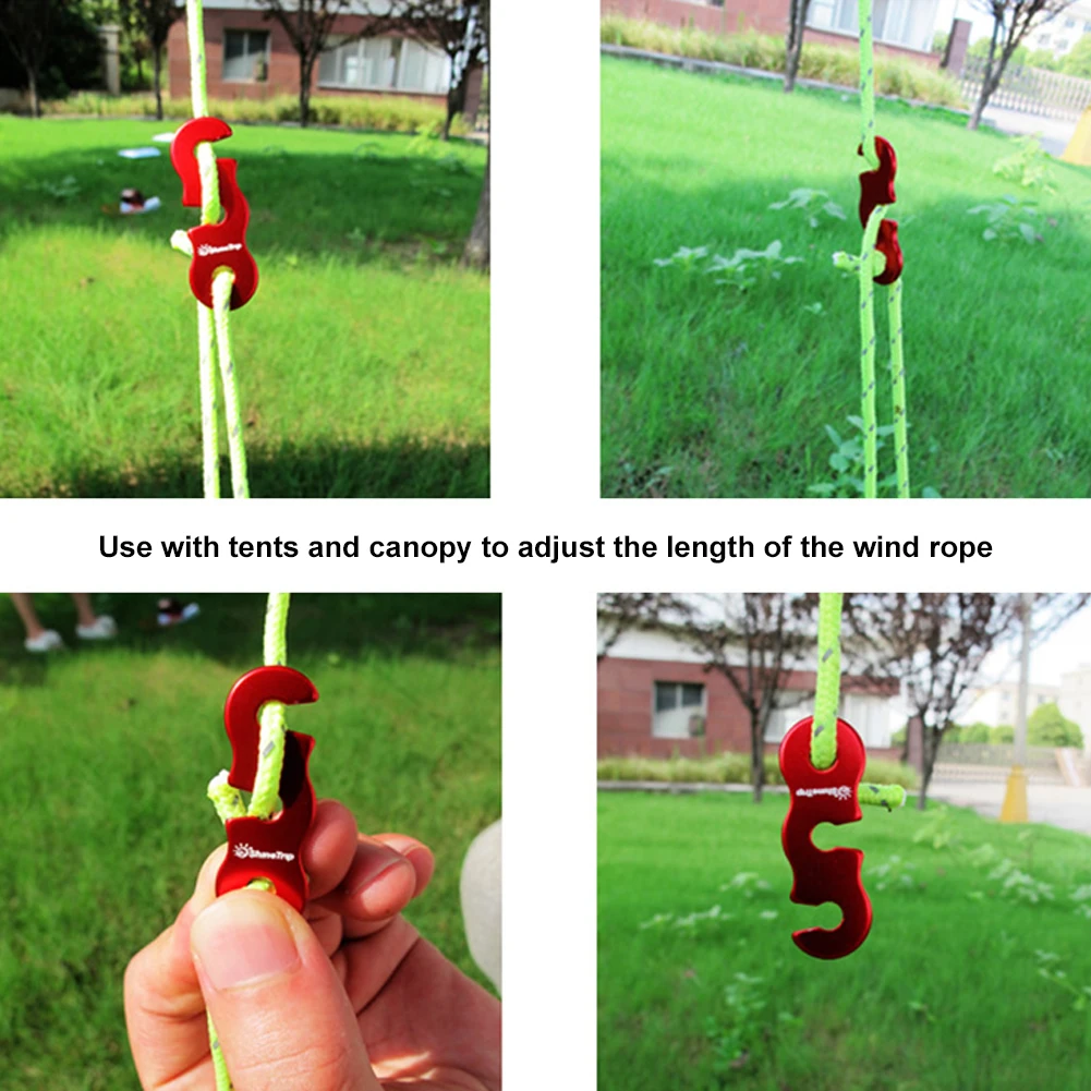 

10pcs Tent Wind Rope Buckle Mini Cord Adjuster Tent Tensioners Camping Wind Rope Stopper Awning Adjust Buckles Buckles Small
