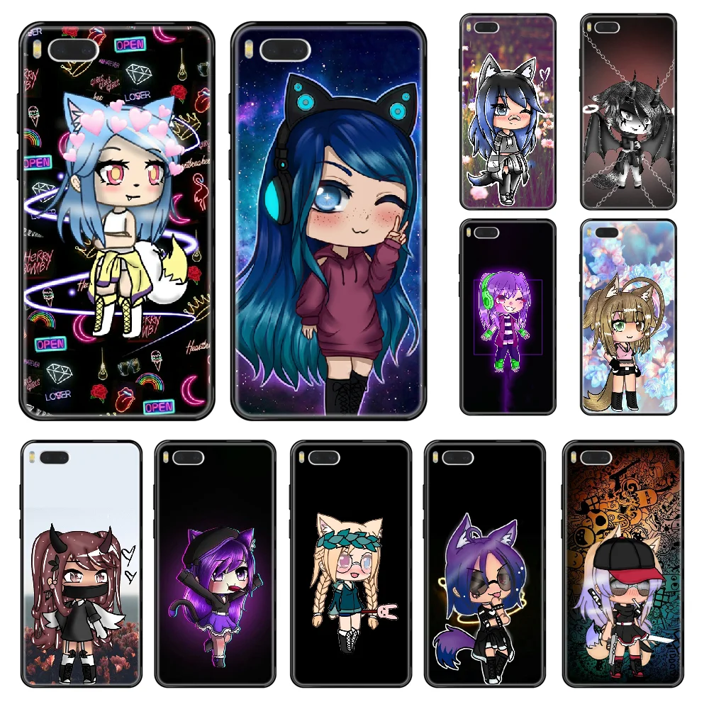 Чехол для телефона Gacha Life game Xiaomi Redmi Mi 3 5 6 8 9 A1 2 Max3 Mix2 X SE Lite Pro черный симпатичный