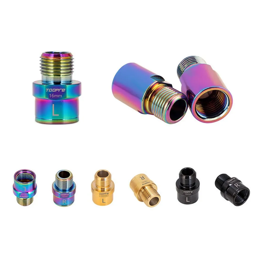 

16mm 20mm Bike Bicycle Pedal Spacers Extenders Adapters Kit For 9/16 In Threaded Pedals Anti-rust Universal Cycling Parts