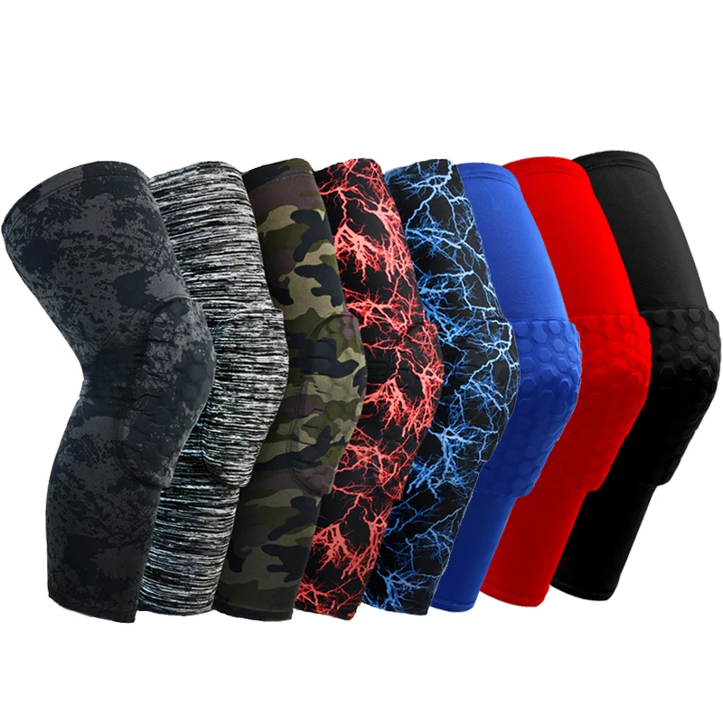 

Crashproof Sports Football Basketball Knee Pads Honeycomb Knee Brace Leg Sleeve Compression Knee Support Protection Fitness Gear