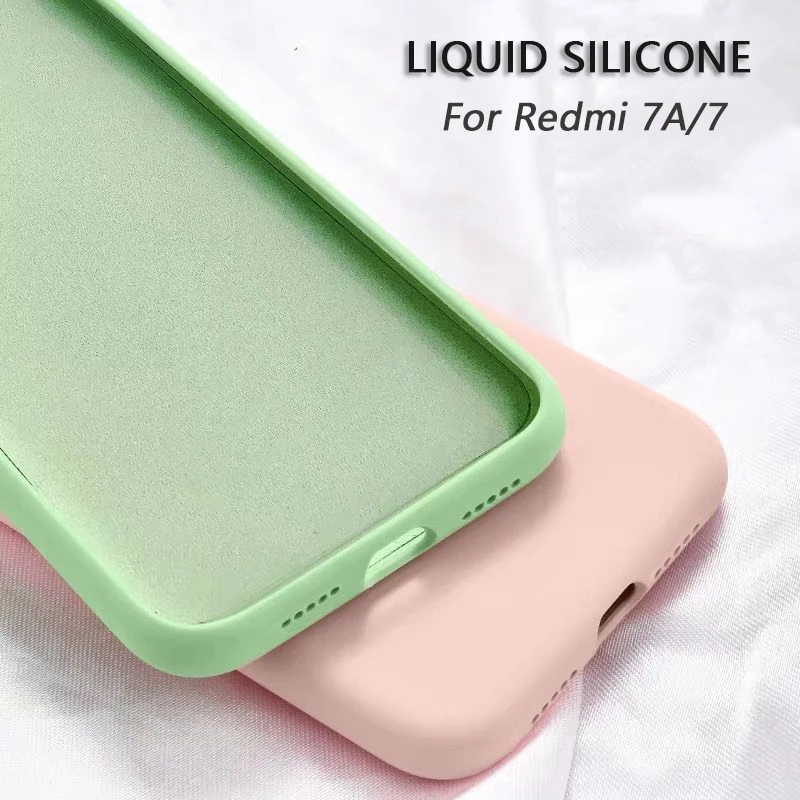 Чехол для Xiaomi Redmi Note 7 жидкий силиконовый резиновый мягкий чехол 7A 8 Por 8Pro