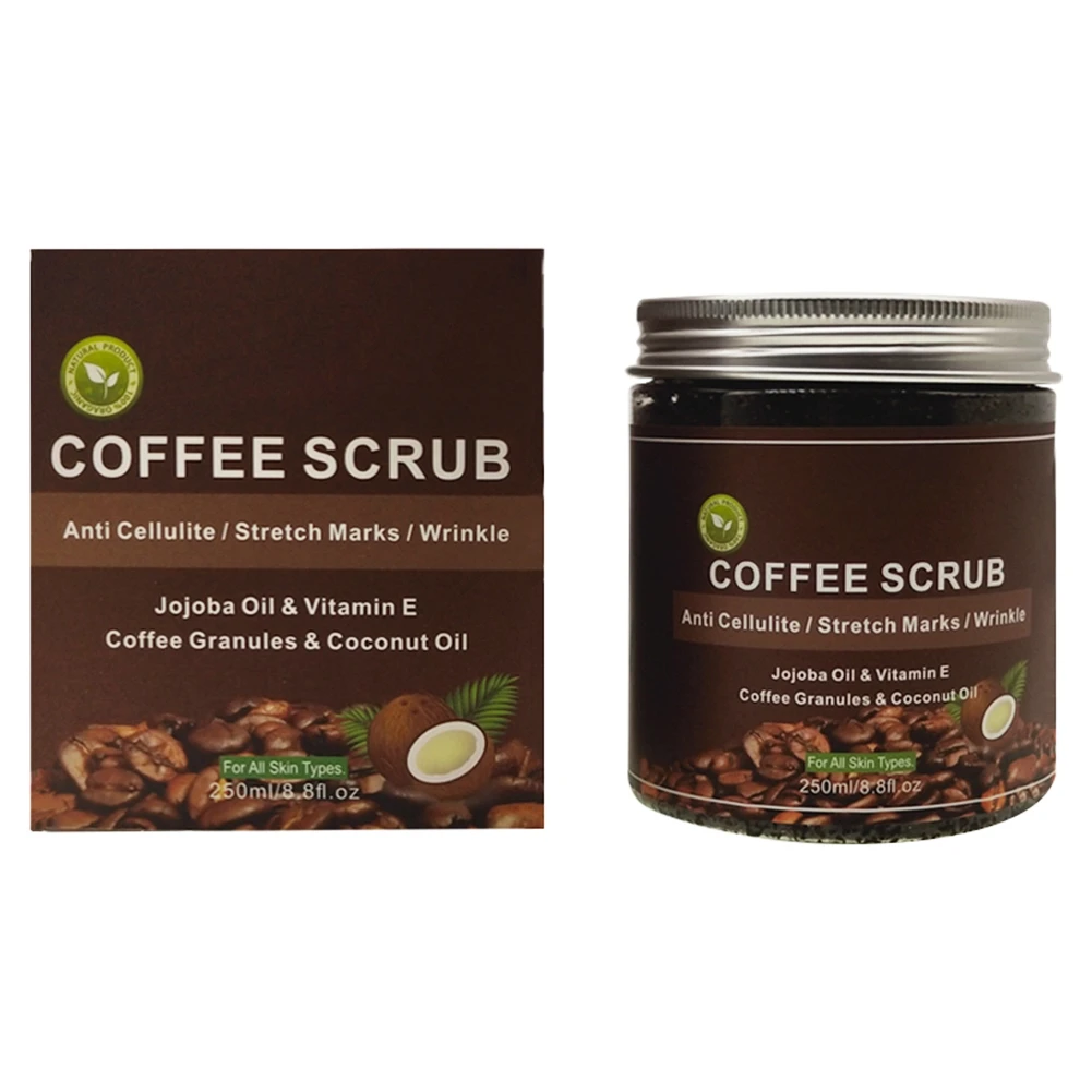 

250ml Coffee Exfoliating Body Scrub Cream Facial Dead Skin Acne Wrinkles Removal Deep Clean Anti-aging Skin Care Massage Scrub