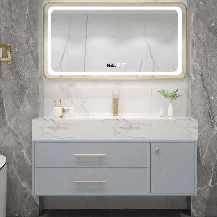 2020 новая мебель для ванной комнаты из массива дерева шкафы древесины SV241 |