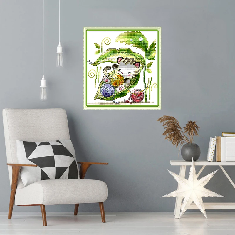 Набор для вышивки крестиком Joy Sunday прячущийся от дождя узор рукоделие 11 и 14 CT