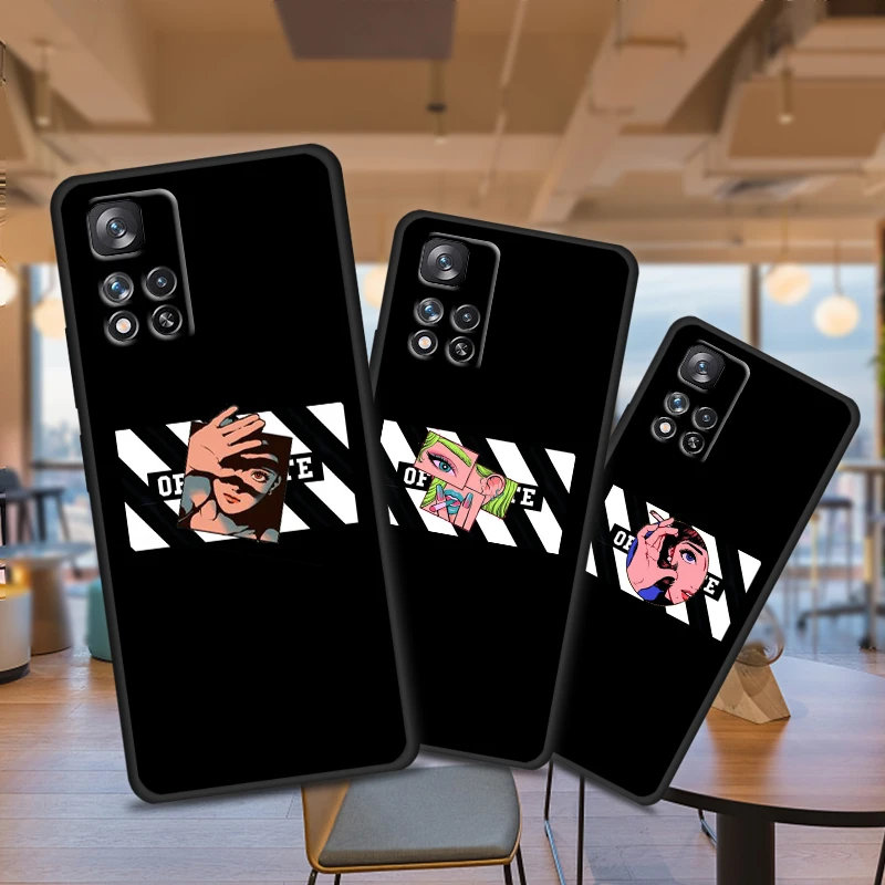 

Cartoon Figure Lovely eyes for Xiaomi Redmi Note 11 10 11T 10S 9 9S 8 7 5G 4G Soft Black Phone Case Fundas Coque Capa Cover