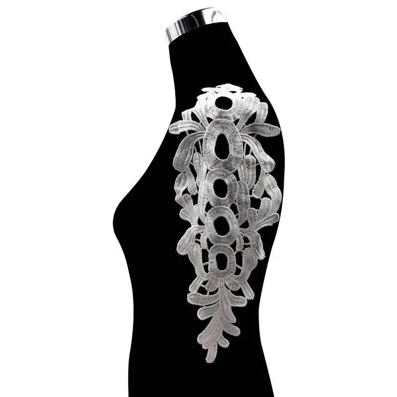 С вышивкой с круглой горловиной для творчества искусственные Съемная воротники