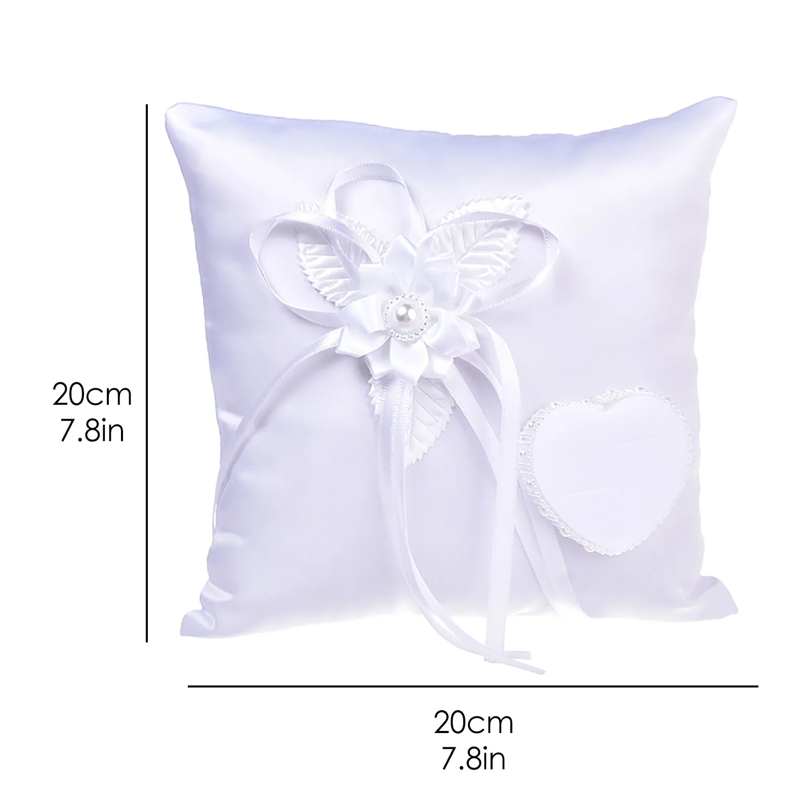 Свадебная подушка в виде кольца с бантом | Дом и сад