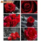 Набор для рисования по номерам на холсте Красные цветы