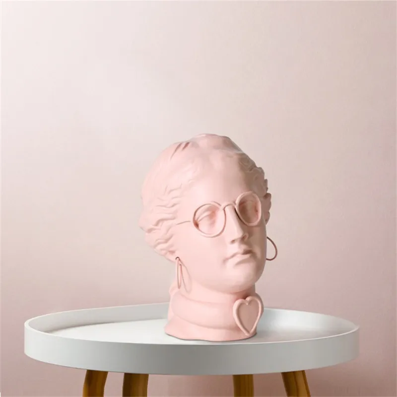 Римская мифология красота девушки бюст головные портреты розовая статуя из