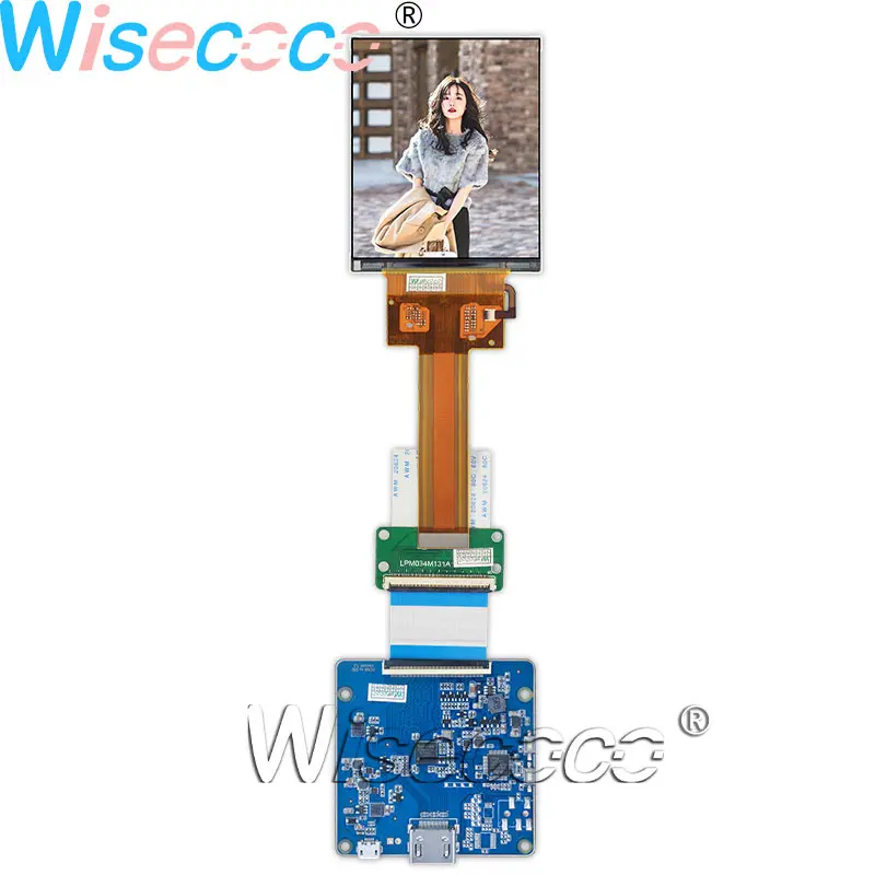 Full Kit Wisecoco 3,4 дюймов 651 PPI LPM034M131A 1440 × 1700 ips ЖК-экран 60 контактов с MIPI HDMI USB плата драйвера для ручных и КПК - Цвет: Full Kit