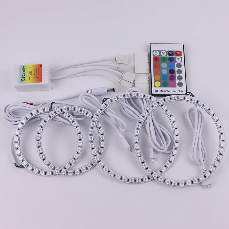 

for Audi A8 S8 2004 2005 2006 2007 2008 2009 High Quality Multi-Color Angel Eyes LED RGB Headlight Halo Ring RF Remote Control