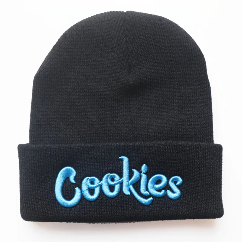 

Cookies Beanies Boys Girls Casual Letter 3D Embroidery Knit Soft Warm Skullies Hat Gift Unisex