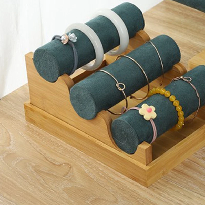 3 слоя браслета дисплей ювелирных изделий ожерелье часы держатель браслет