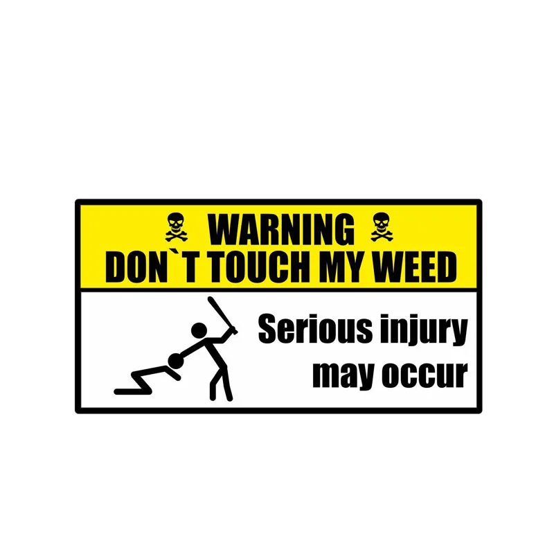 

Funny Do Not Touch My Weed Car Sticker Sign Warning Cars Accessories Fashion Classic Decoration Waterproof Anti-UV Decal 15*8cm