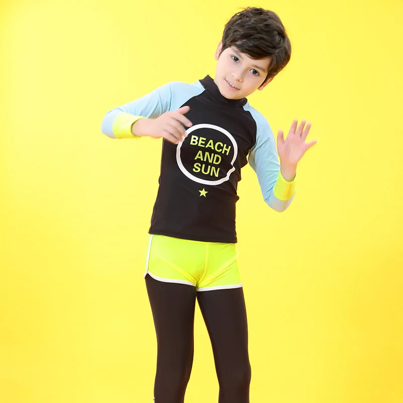 Купальник с длинным рукавом и разрезом для маленьких детей пляжный костюм