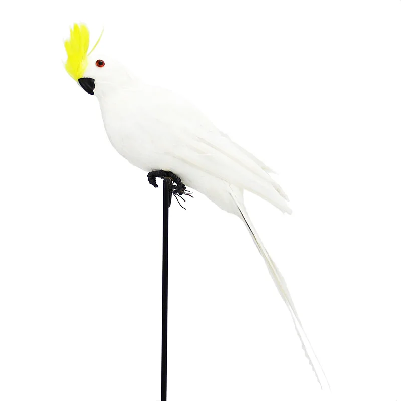 

25/35cm Handmade Simulation Parrot Creative Feather Lawn Figurine Ornament Animal Bird Garden Bird Prop Decoration Miniature