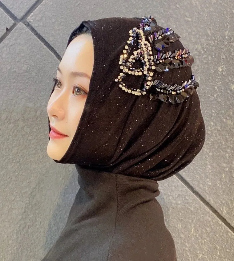 Новый хит сезона модный тюрбан шляпа шарф Мусульманский Хиджаб головной убор Baotou