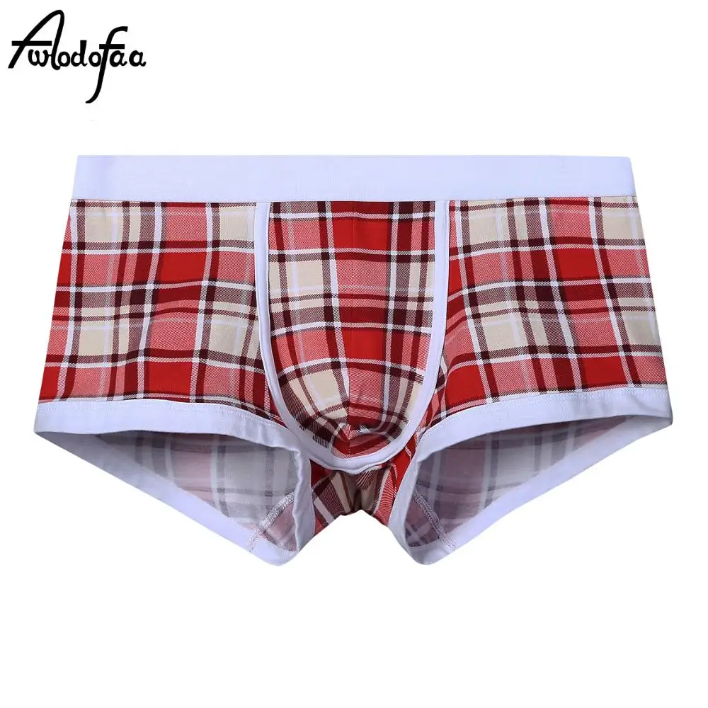 Awodofaa брендовые модные сексуальные мужские Хлопковые Бриджи женское нижнее белье