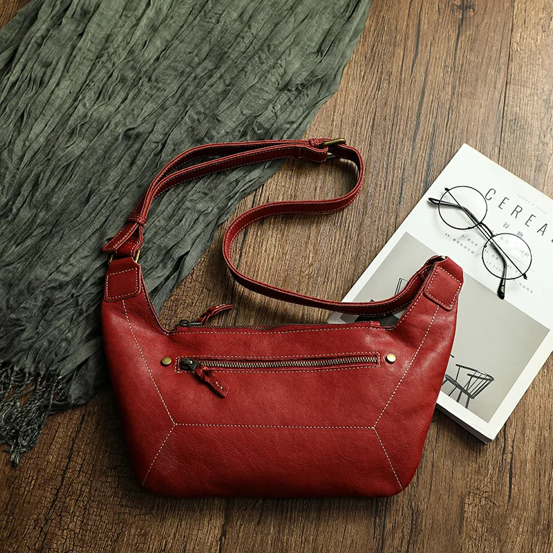 

YourSeason Vintage Handmade Ladies Messenger Bag 2021 First Layer Cowhide Women Casual Shoulder Crossbody Bags Genuine Leather