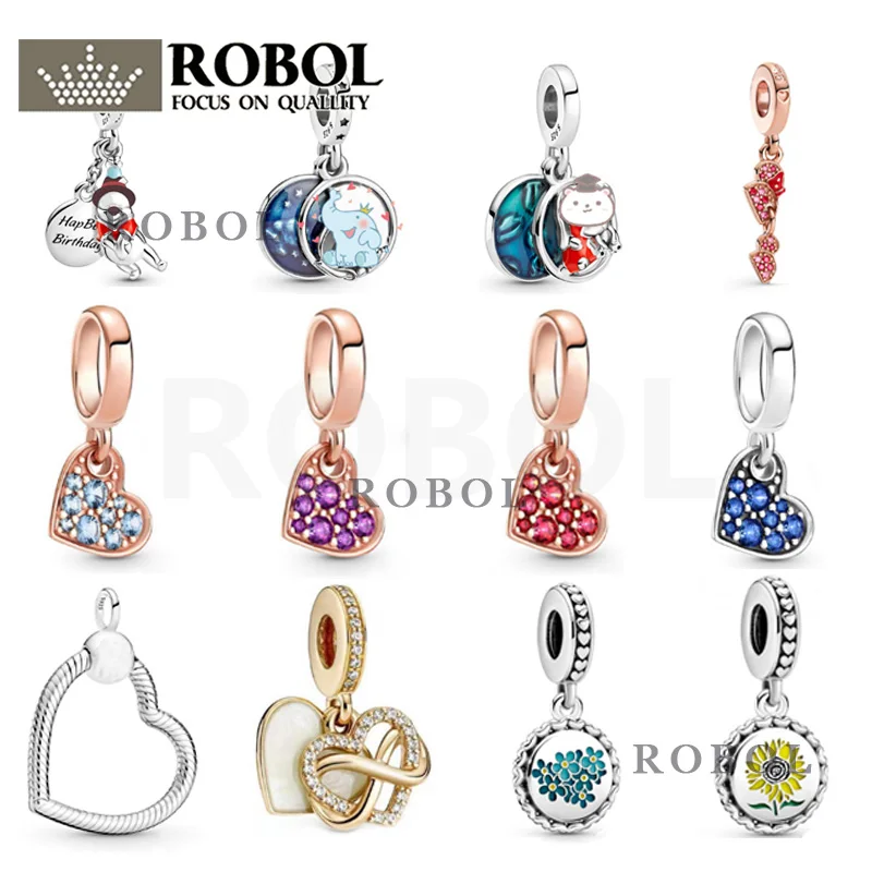 Шармы-подвески из серебра 925 пробы для браслетов и ожерелий | Украшения