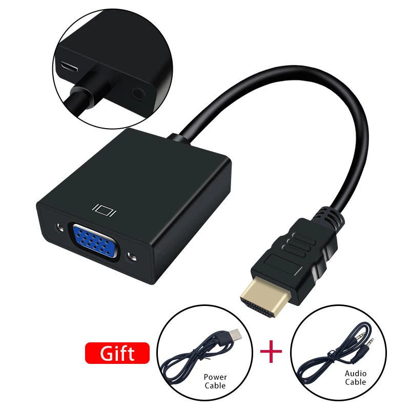 HDMl совместимый адаптер VGA папа мама преобразователь 1080P цифровой в аналоговый