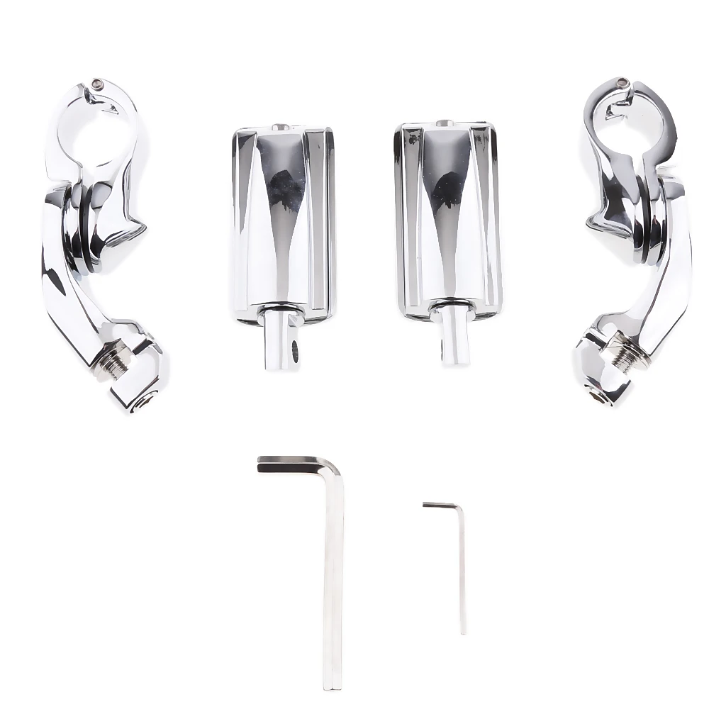 

2 Pieces Adjustable Highway Pegs Short Angled Mount Foot Rest for Harley