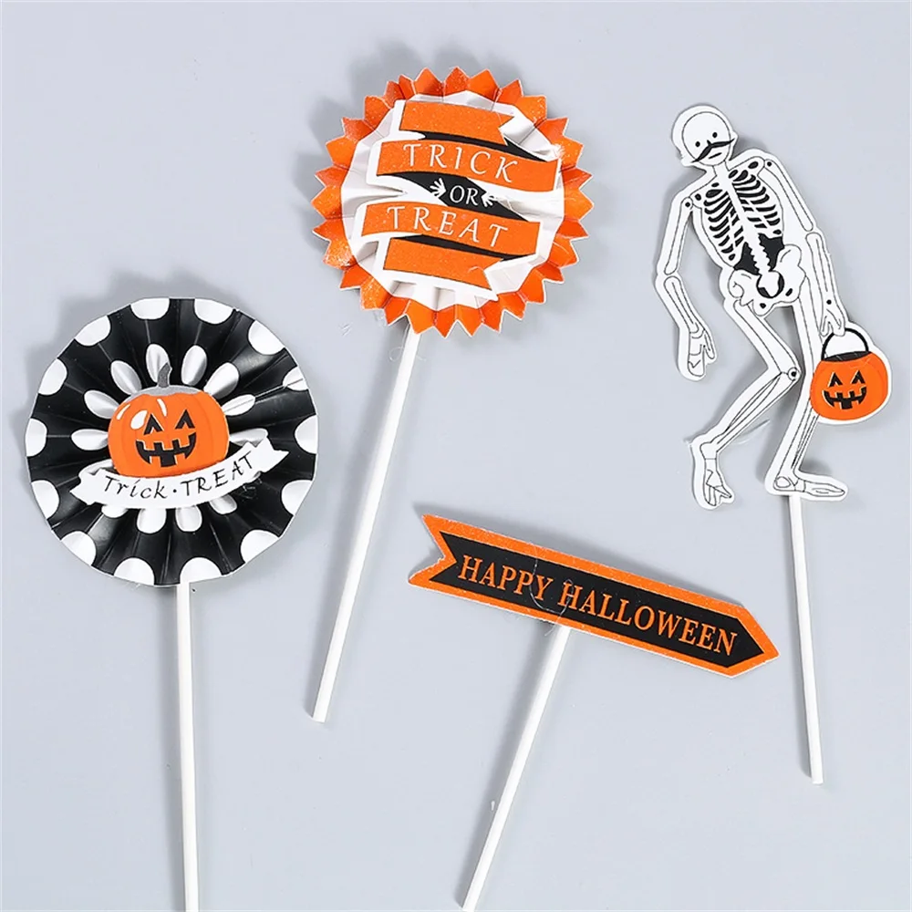 3 комплекта Топпер для торта Хэллоуин тематическая чашка торт дом с приведениями