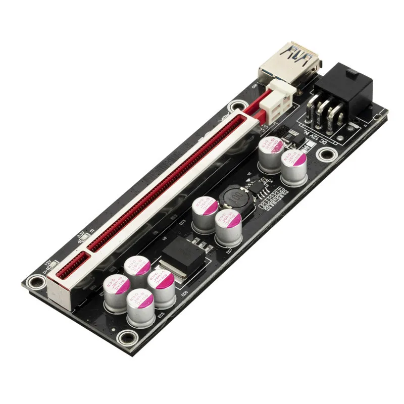 PCI-E Pcie Riser VER009S PLUS Профессиональный 1X 4x 8x 16x расширитель PCI E USB GPU 6-контактная карта