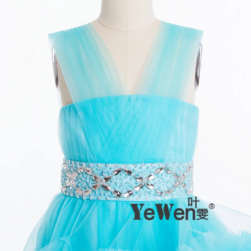 Новый дизайн Градиент Облако маленький цветок девочки платья для свадеб 2016 Дети