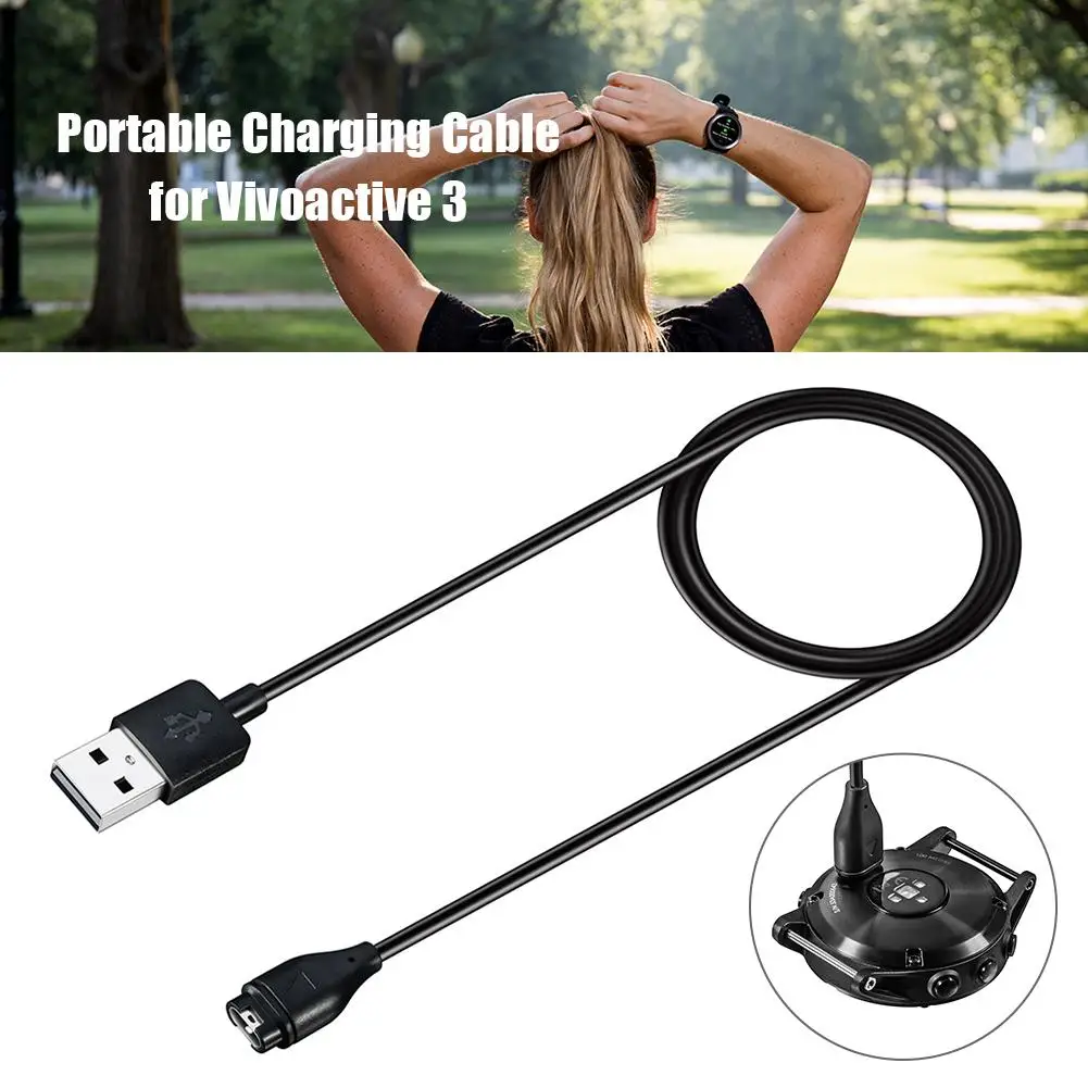 

3.3ft USB Charging Cable for Garmin Fenix 6S 6X 6 5 Plus 5X Vivoactive 3 Watch Output Short Circuit and Overload Protection