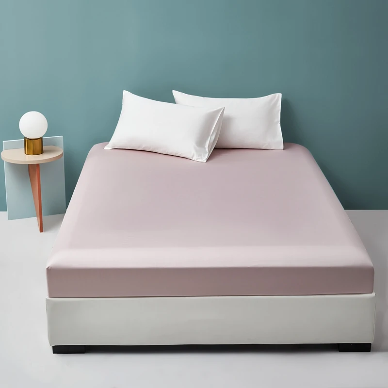 High quality Egyptian cotton fitted bed sheet sheets twin king queen size bedsheet Solid Color Elastic band 60S | Дом и сад