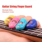 Мягкая Силиконовая защита для пальцев, 1 шт., защита для кончиков пальцев гитары, для укулеле, гитары S, M, L, прозрачные, синие, Желтые цвета, инструменты для гитары