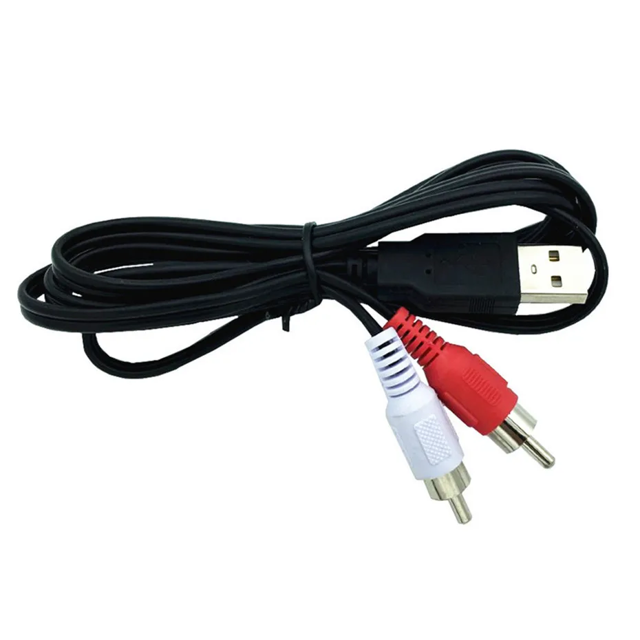 1,5 м/5 футов USB штекер A до 2 RCA Мужской адаптер аудио кабель конвертера видео AV A/V кабель USB к RCA кабель Шнур для HD tv