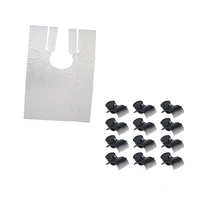 500x 120x160cm Disposable Hair Cutting Capes  12x Clips Kit Salon Gown