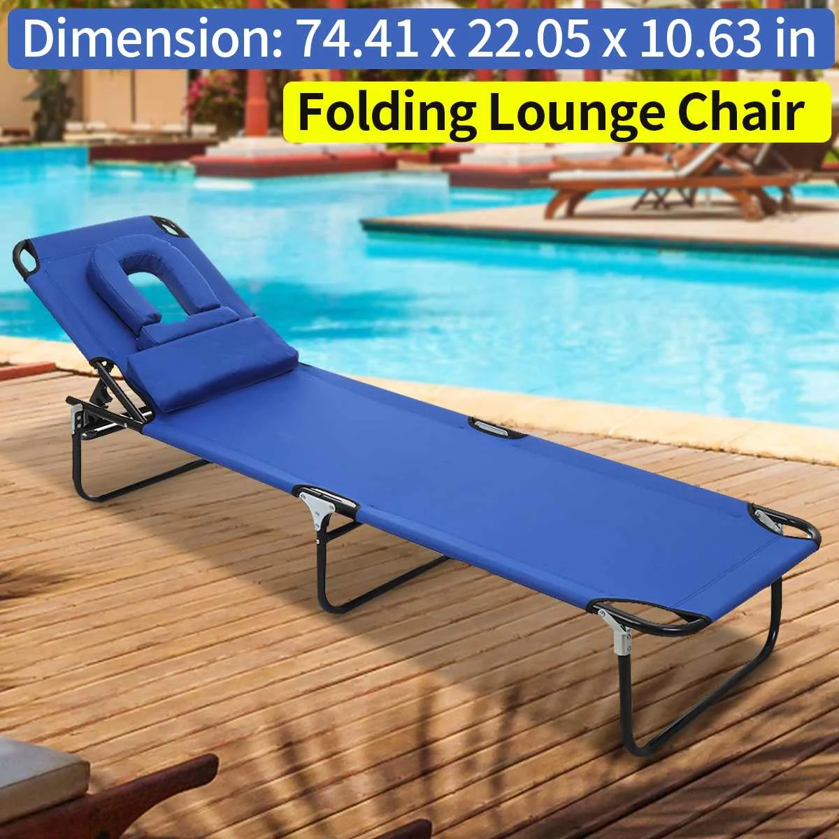 

Синий складные столы и стулья для шезлонги пляжный стул с откидной спинкой Регулируемый патио кресло Giovanni для гостиной стул бассейн газон к...