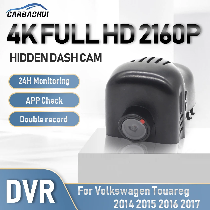 Car DVR Hidden Driving Video Recorder Car Front Dash Camera 24 hour parking monitoring For Volkswagen Touareg 2014-2017