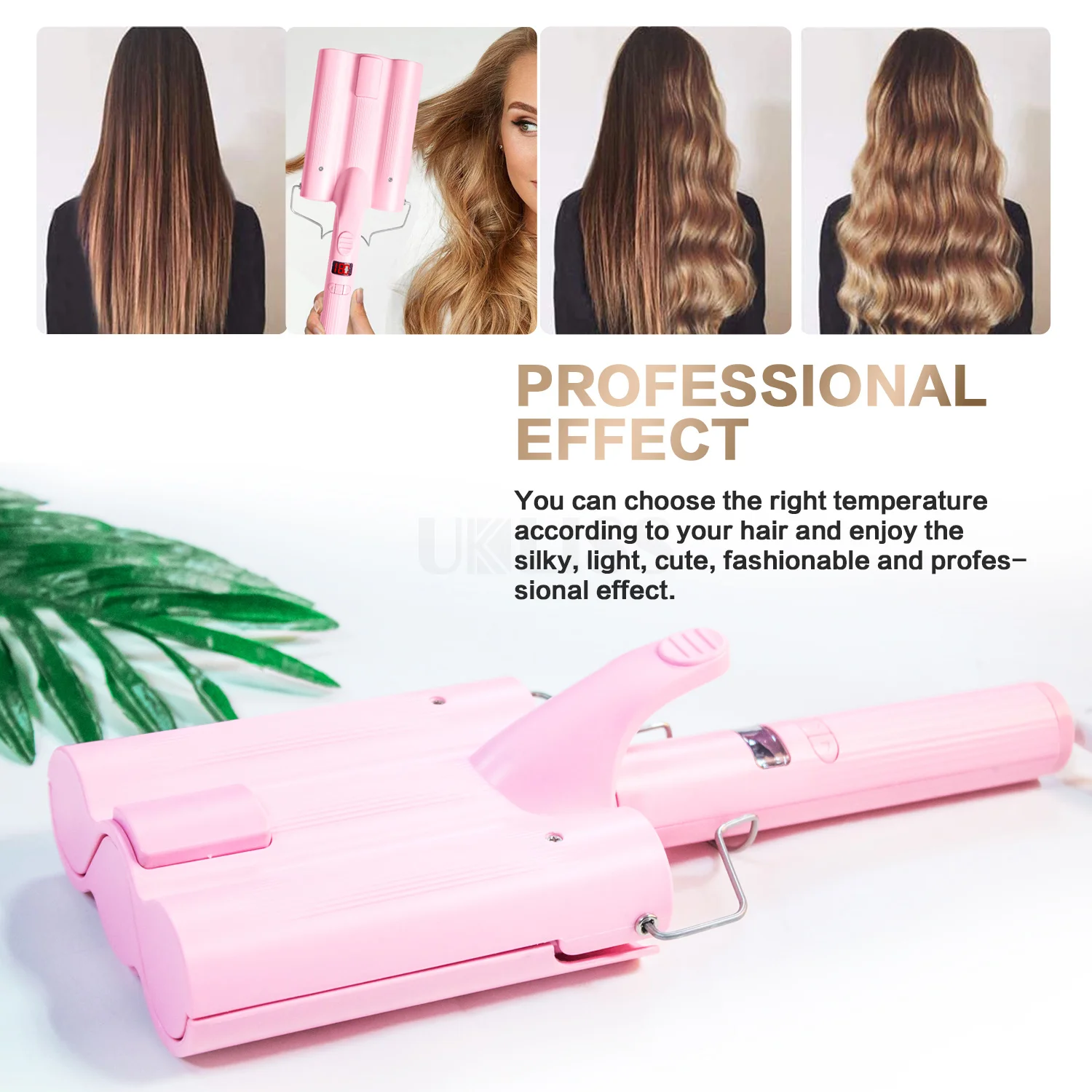

Professional 3 Barrel Hair Curler Iron 2021 Hair Ceramic Curling Coating Wave Fashion Anti-scalding Hairstyle Hair Curler Tool