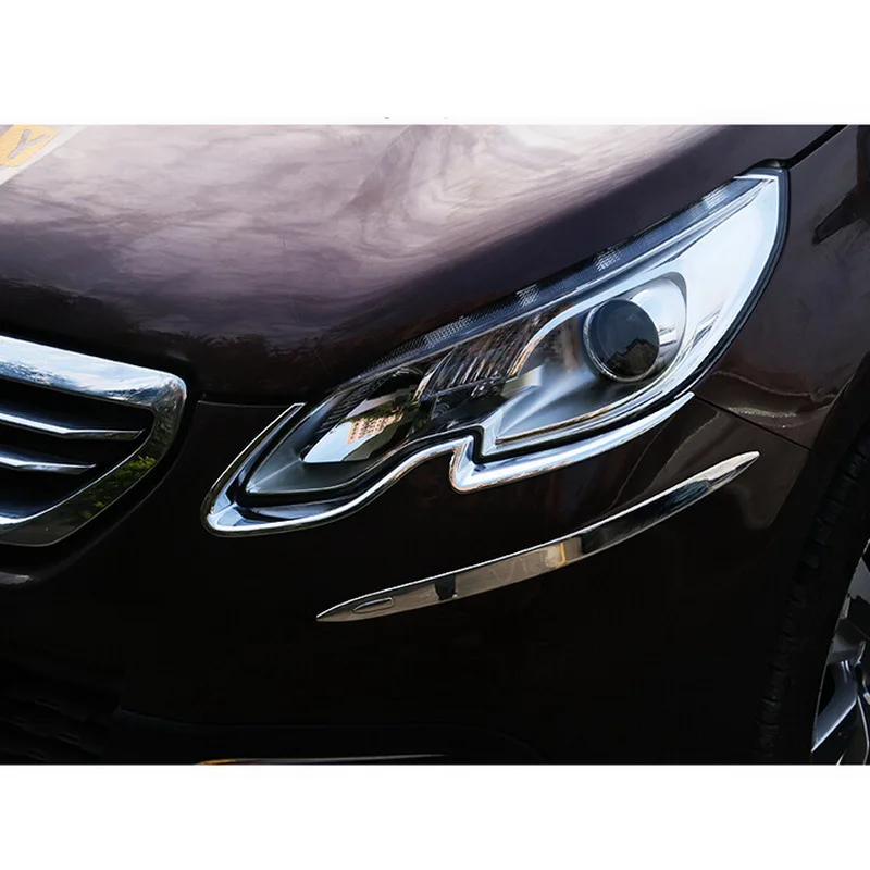 Tonlinker передние фары свет брови чехол стикер s для Peugeot 2008 2014 19 автостайлинг 2 шт. ABS