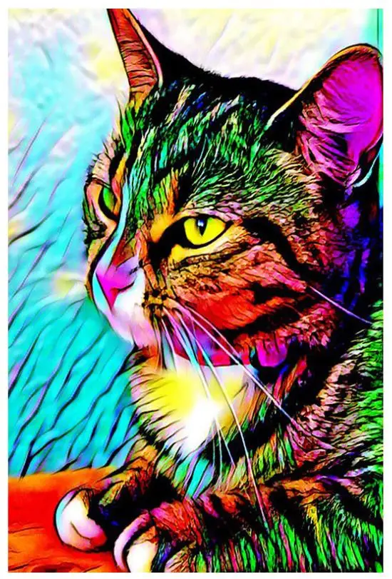 Животные алмазная вышивка кот живопись полная фотография картина головоломка