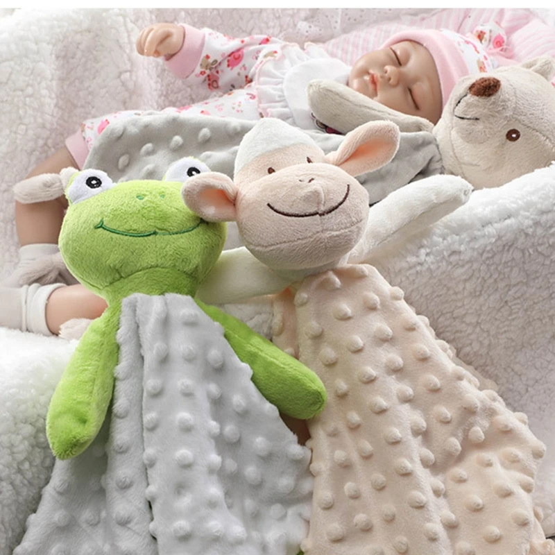 

Cute Animal Baby Infant Soothe Appease Towel Soft Plush Comforting Toy Velvet Appease Baby Sleeping Doll Supplies 45BF