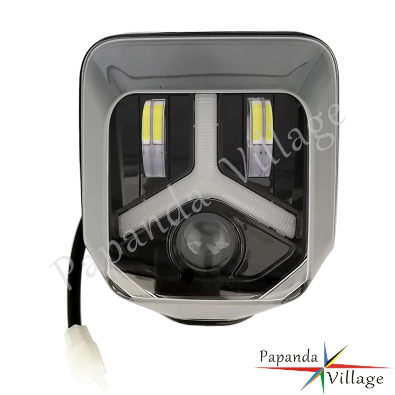 Для Светодиодный фар сборки Hi/короче спереди и длиннее сзади) луч фара белый DRL