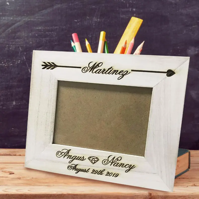 Персонализированная фоторамка в стиле ретро деревянная для фотографий