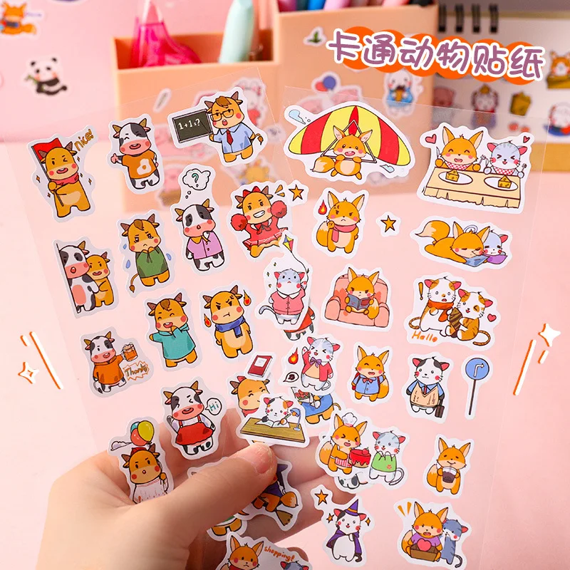 Cartoon Anime Stickers Student DIY Journal Material Stickers Cute Mobile Phone Decorative Stickers