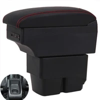 for ford fiesta mk6 7 armrest box universal car center console modification accessories double raised with usb