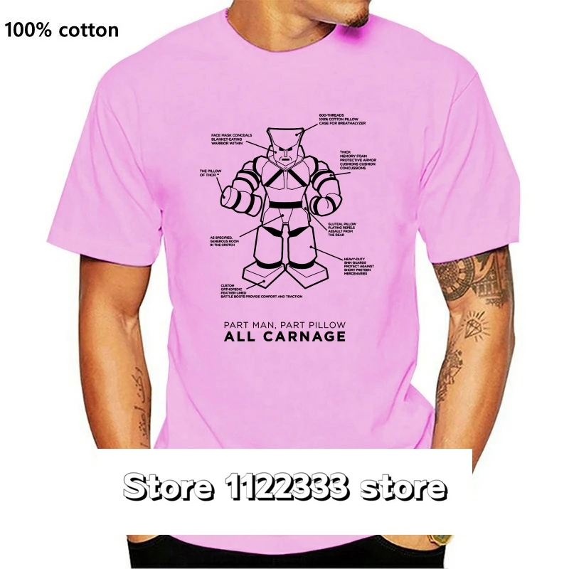 

Camiseta con estampado de almohada para hombre y mujer, camiseta Unisex