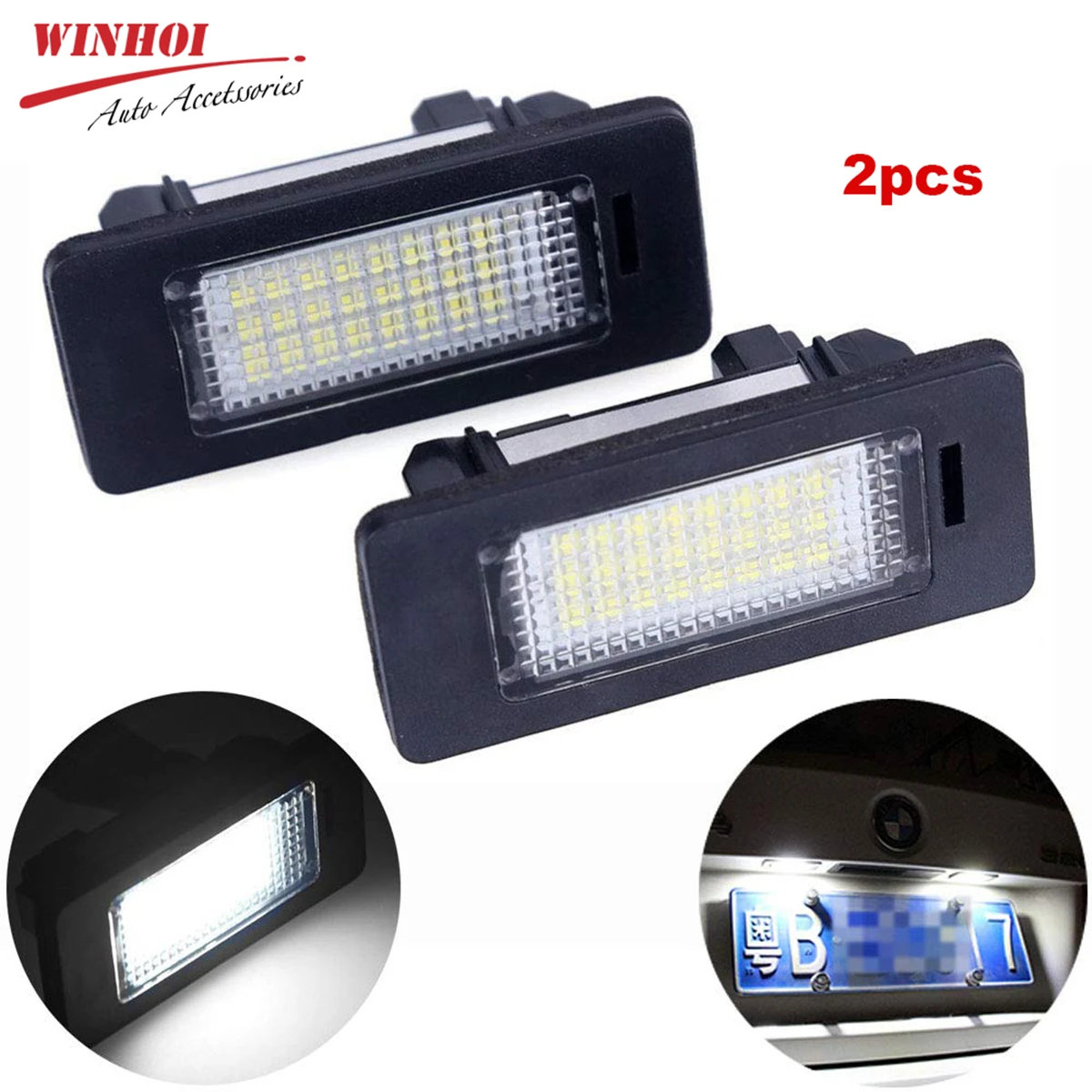 2 шт. 24LED ошибок номерного знака автомобиля светильник для BMW E82/E88 E90 E91 E92 E93 E39/E39 M5 E60
