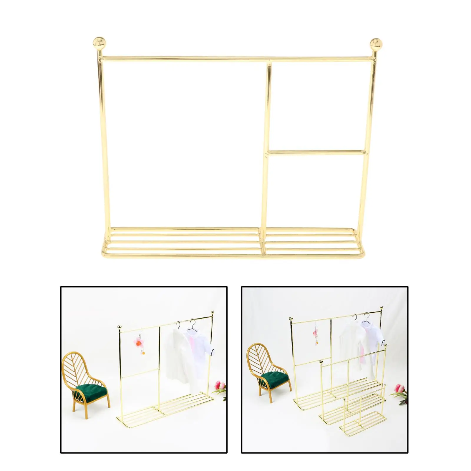 

Doll Clothes Drying Laundry Rack 1:12 1:6 1:8 Dolls Coat Dress Hangers
